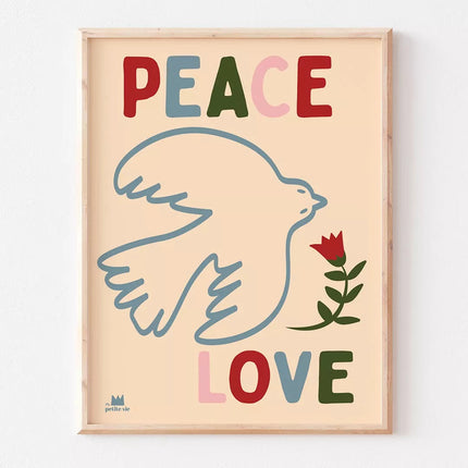 affiche peace and love