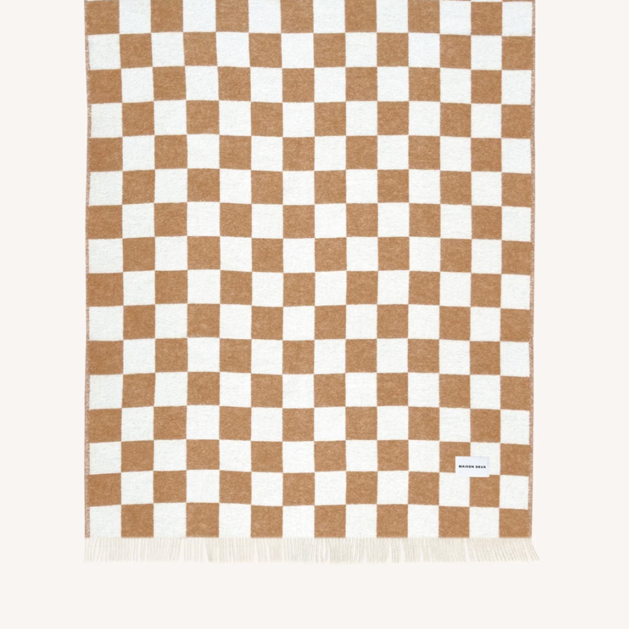 Plaid Damier Terra White - MAISON DEUX
