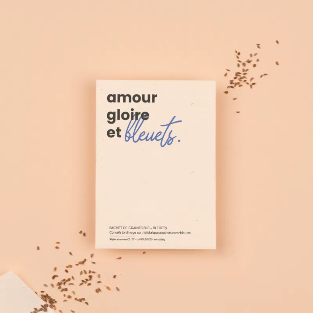 sachet de graines amour gloire et bleuets