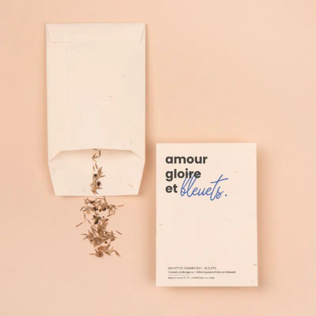 sachet de graines amour gloire et bleuets