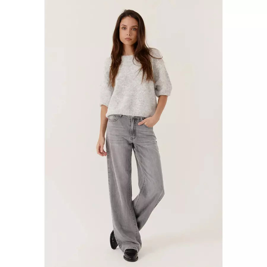 Artlove jean gris taille basse Calena