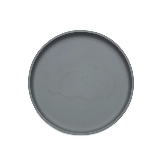 Assiette en silicone storm grey