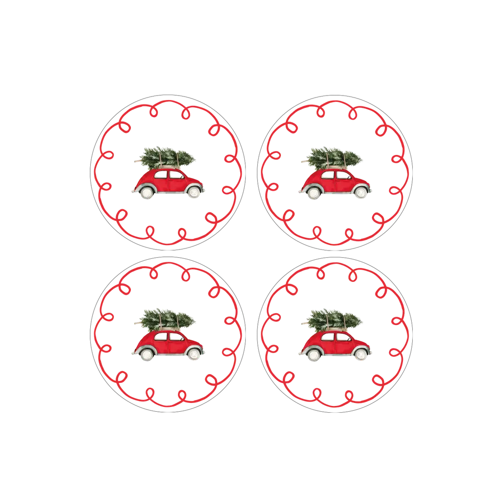 Set de 4 assiettes à dessert de Noël