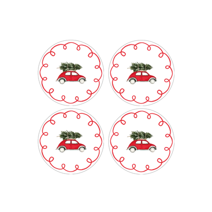 Set de 4 assiettes à dessert de Noël