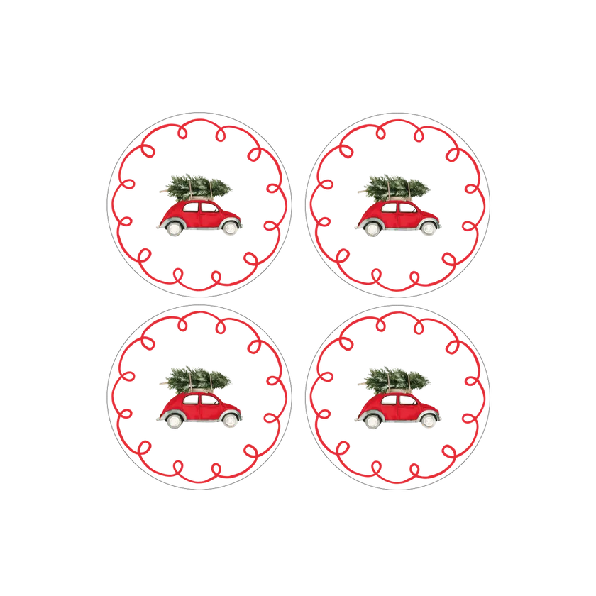 Set de 4 assiettes à dessert de Noël