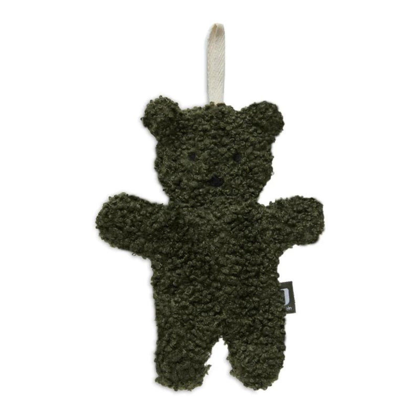 attache tetine teddy bear leaf green