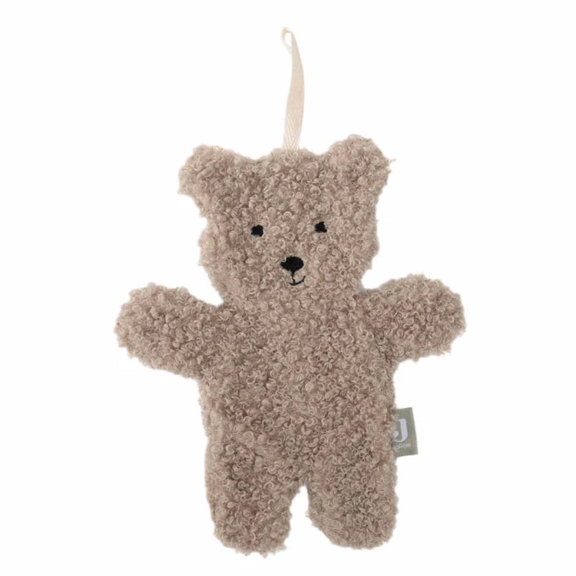 attache tetine teddy bear olive green