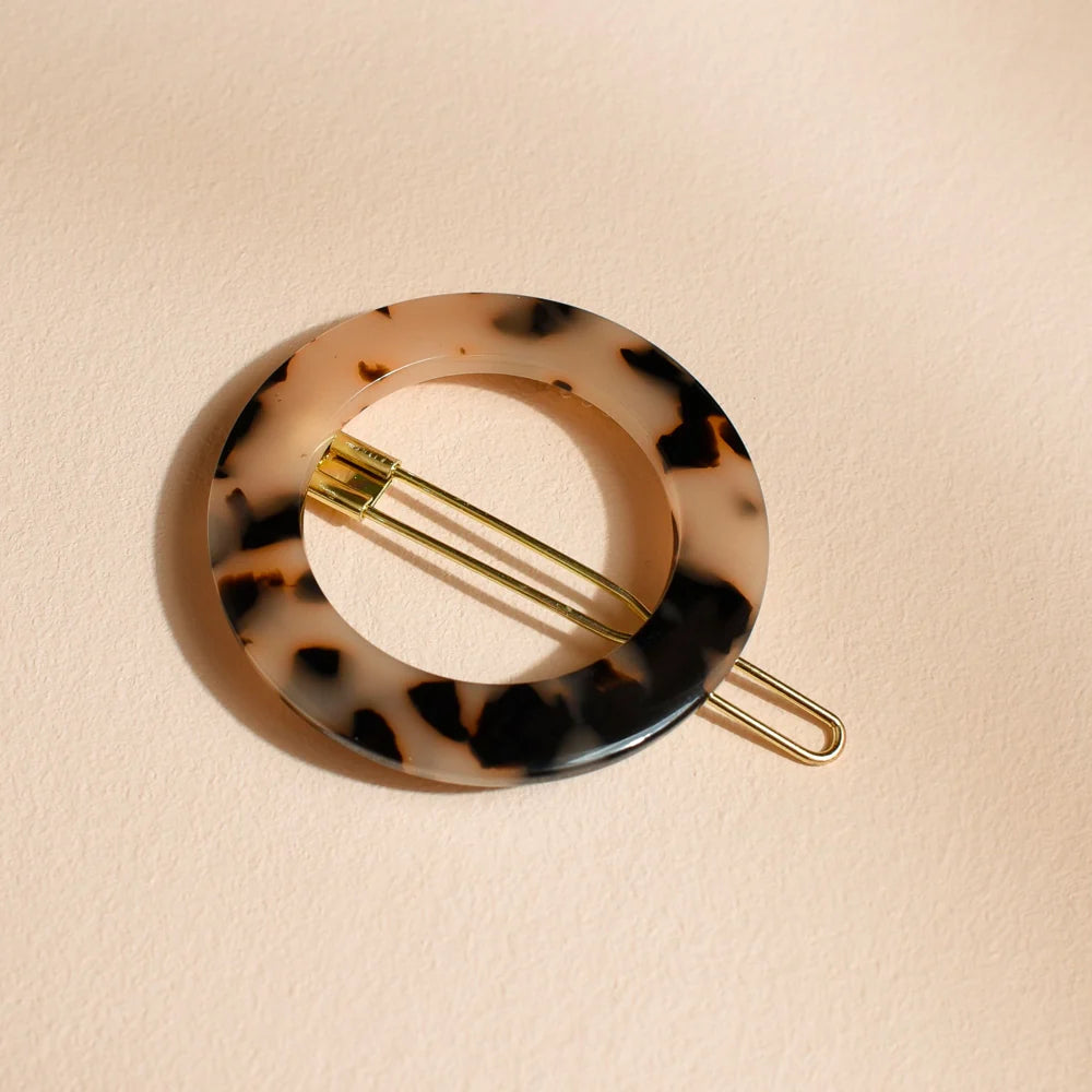 Barrette ronde écaille bachca 