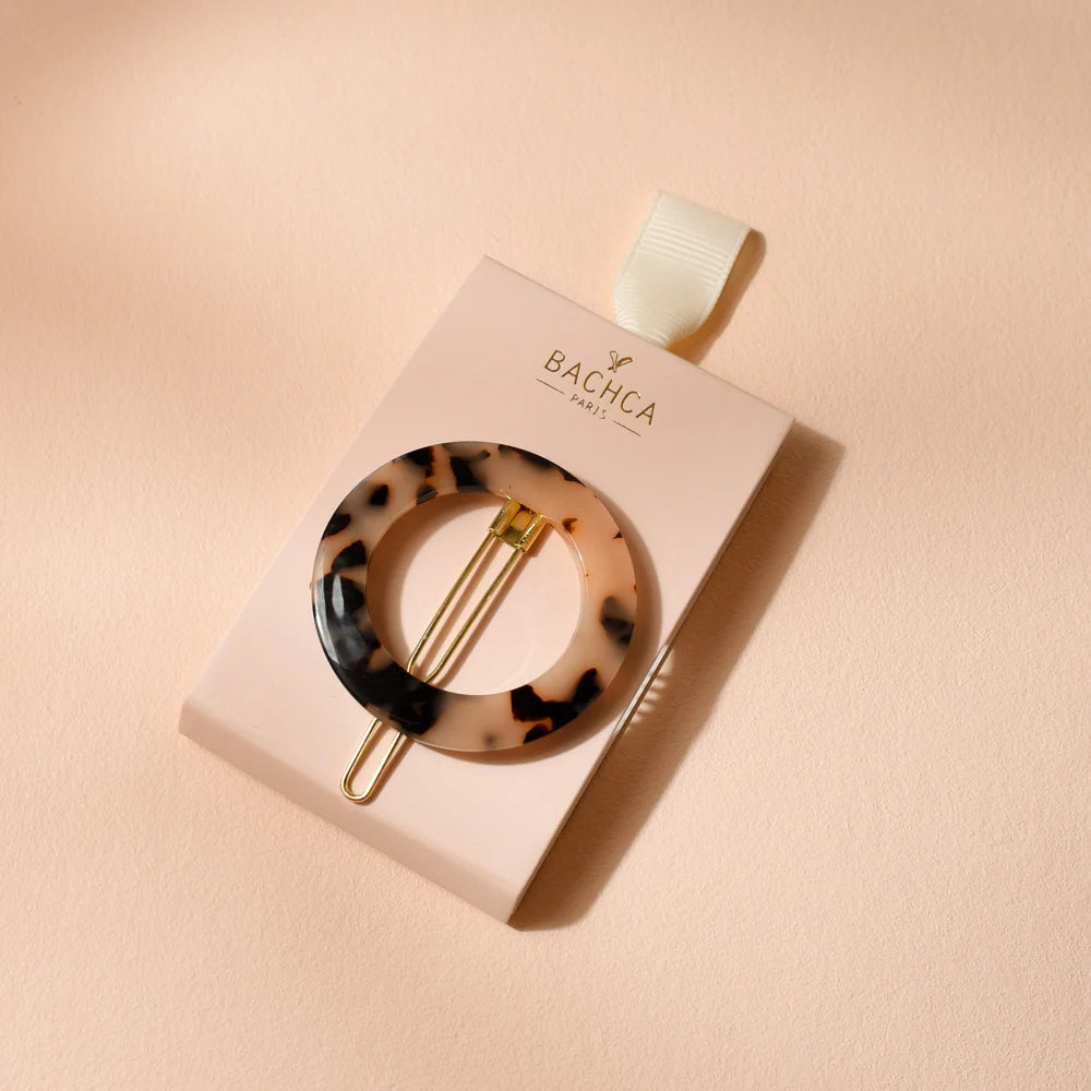 Barrette ronde écaille bachca 