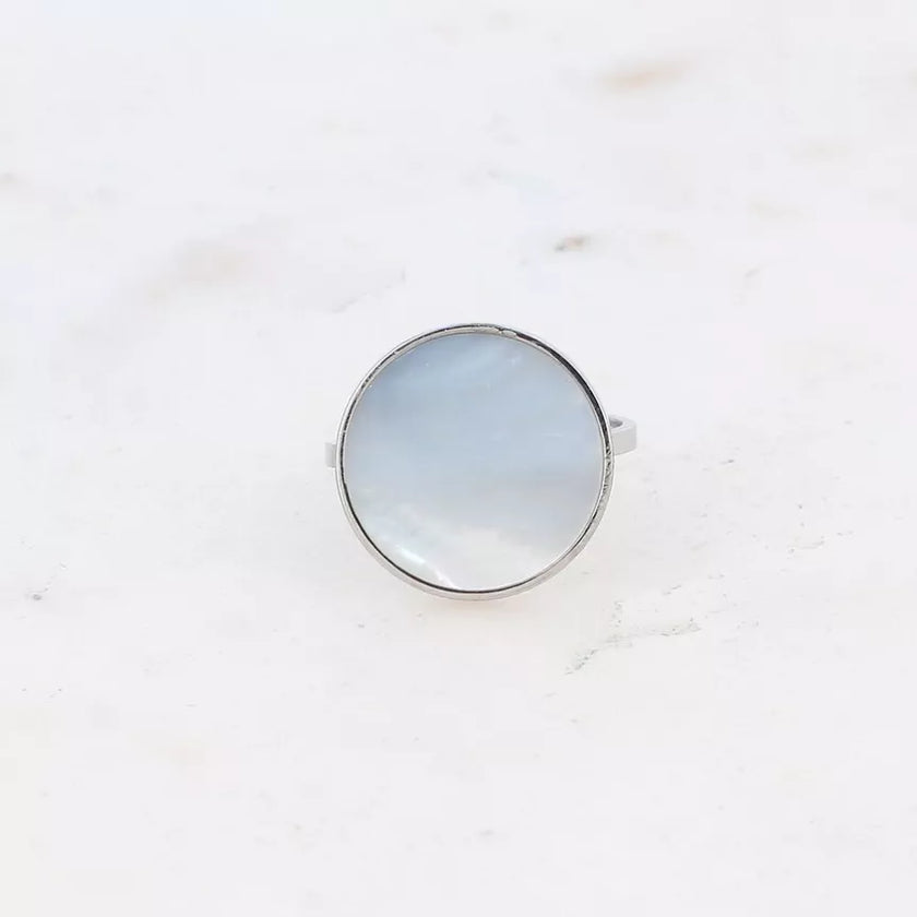 bague maxine argente nacre