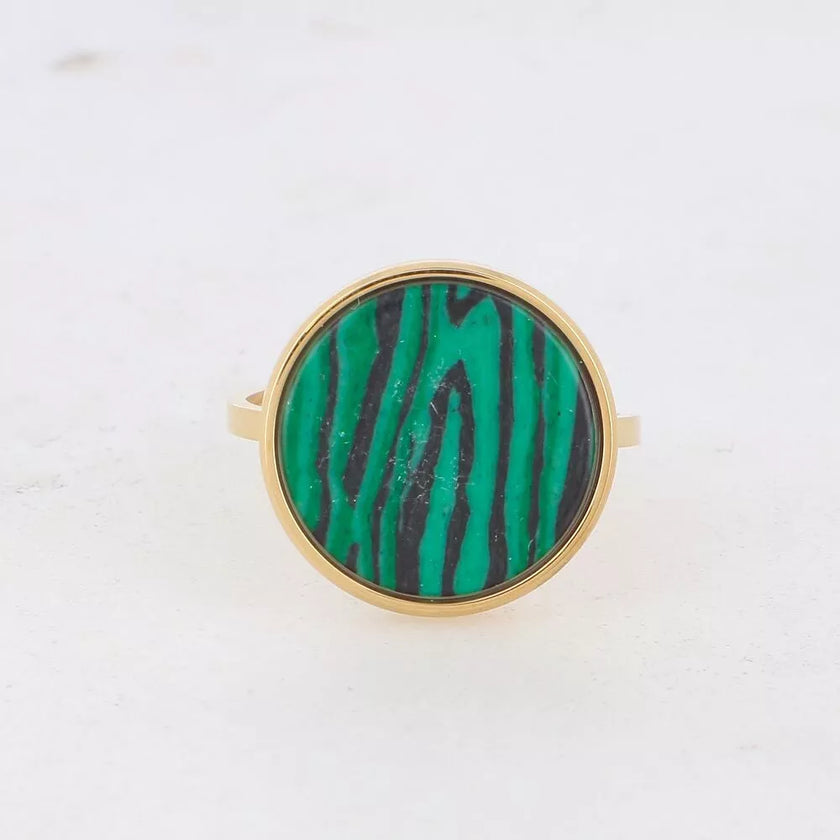 bague maxine dore malachite reconstituee