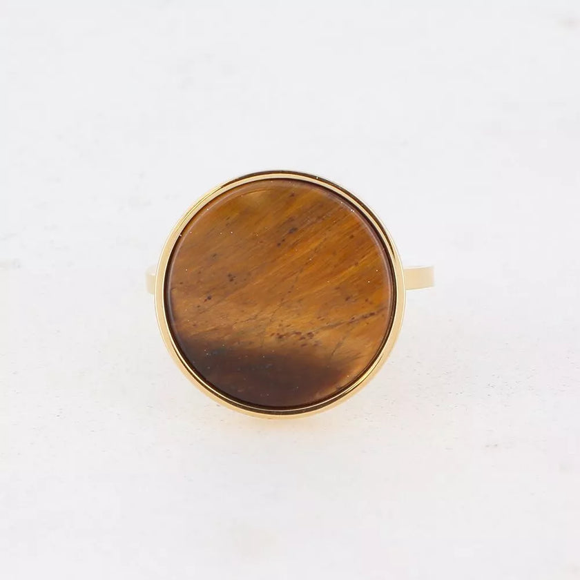 bague maxine dore oeil de tigre