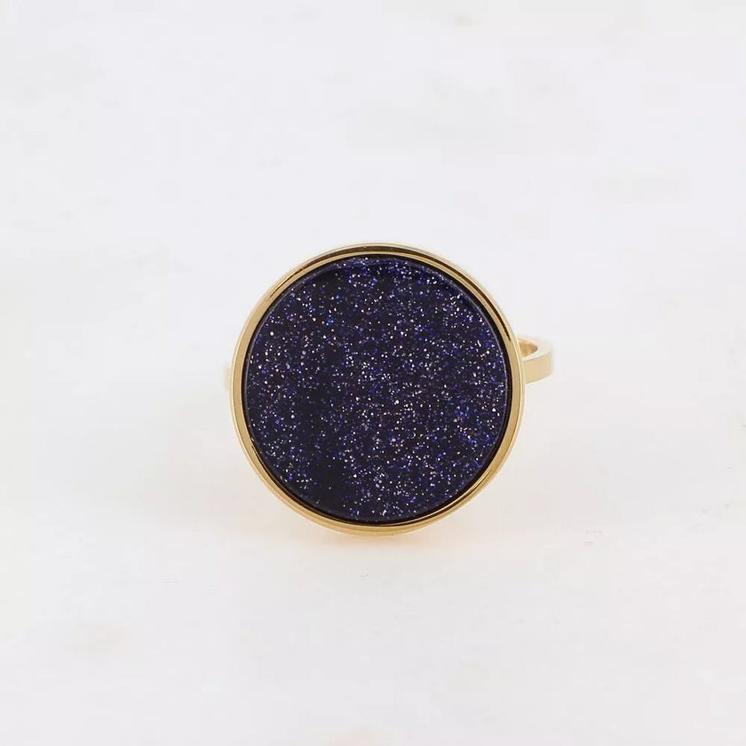 bague maxine dore sable bleu