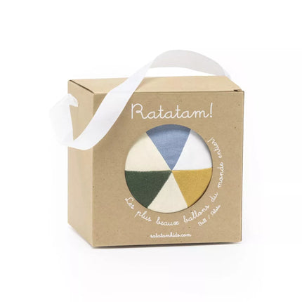 balle tissu bebe 10cm moutarde