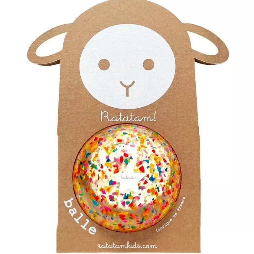 ballon 10cm confetti multicolore