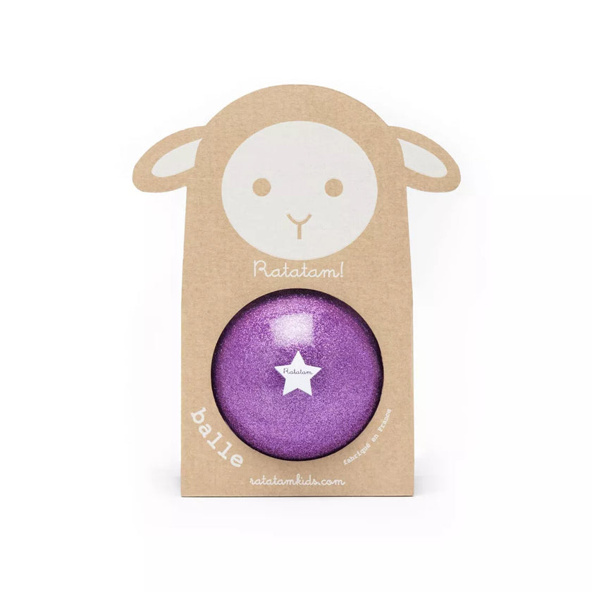 ballon 10cm paillette violet