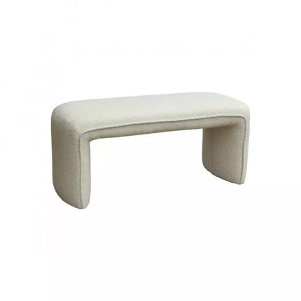 banc à bouclettes blanc