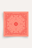 Foulard motif bandana coton 100x100 peach grenadine ANTAN