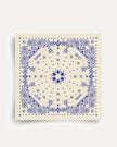 Bandana de soie bleu et blanc