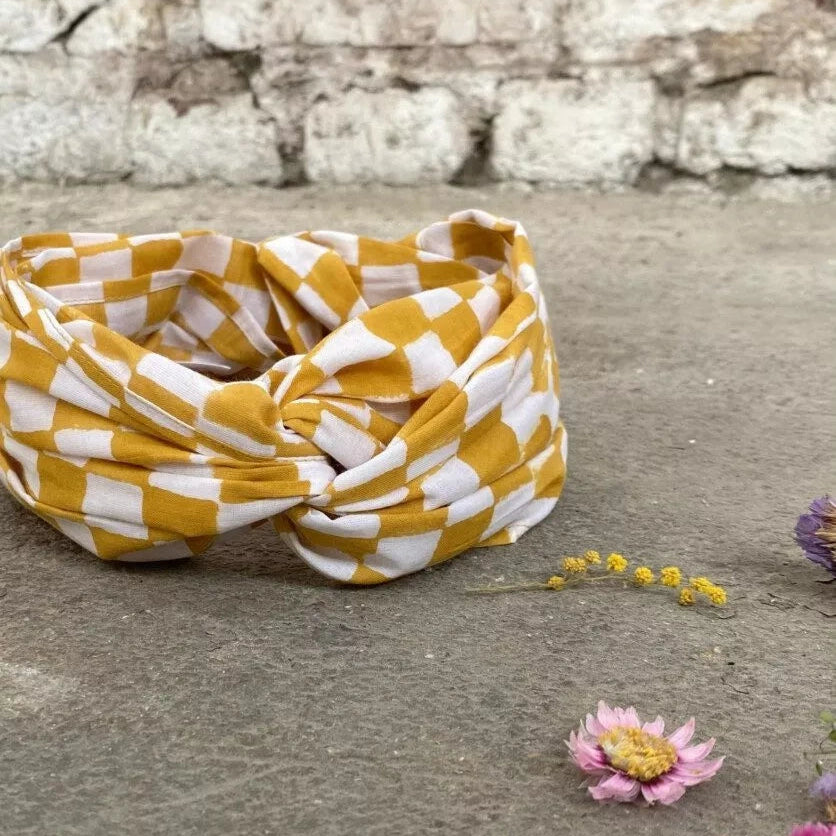 bandeau damier safran 