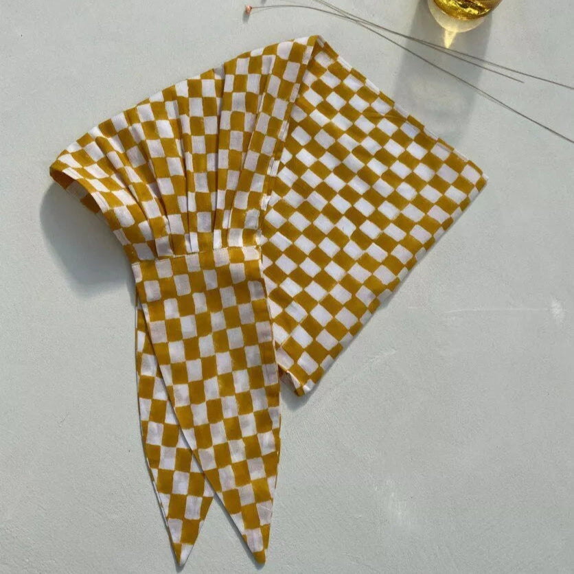 bandeau damier safran