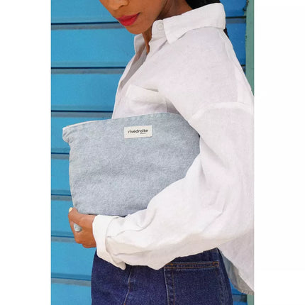 Pochette Barbette RIVEDROITE denim clair délavé