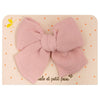 barrette grand noeud princesse gaze rose