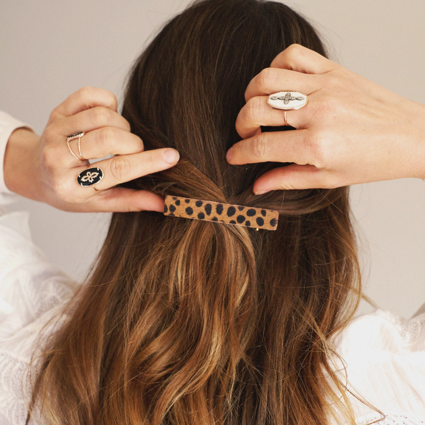 barrette leopard 