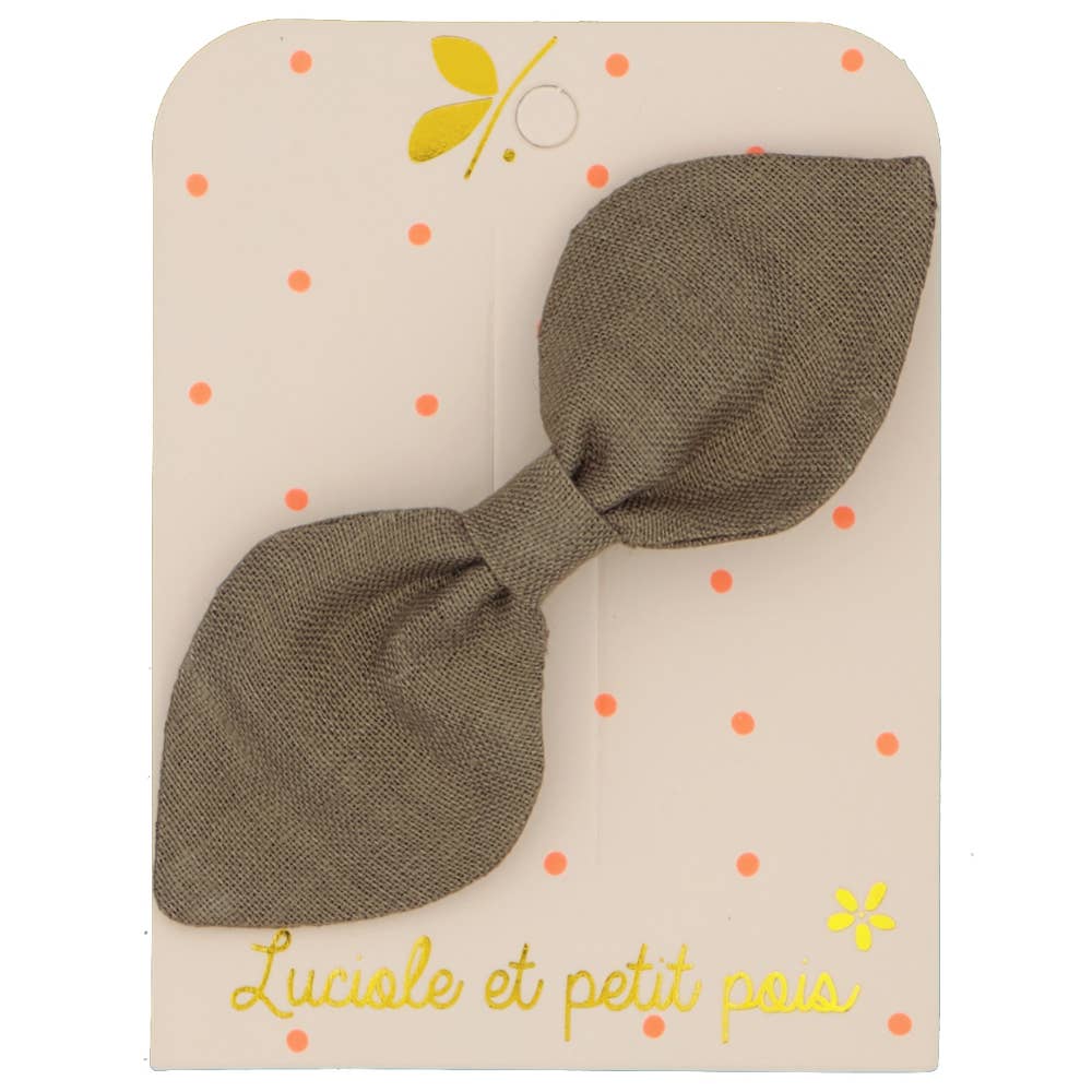 barrette noeud lapin kaki