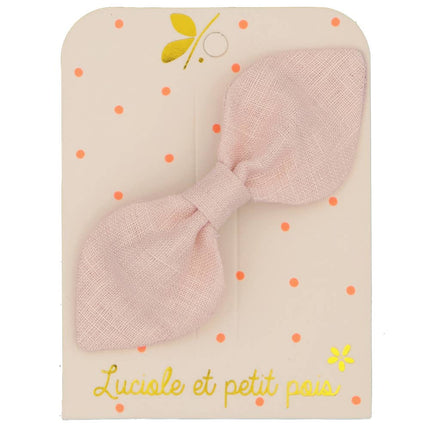 barrette noeud lapin rose