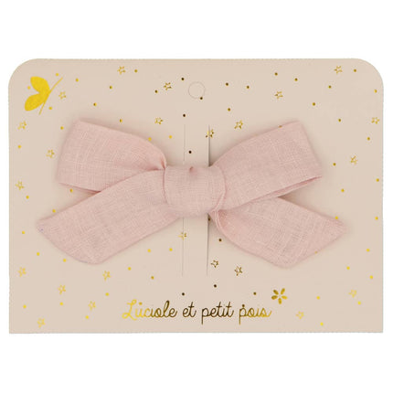 barrette noeud princesse rose