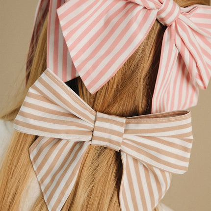 barrette noeud riviera beige