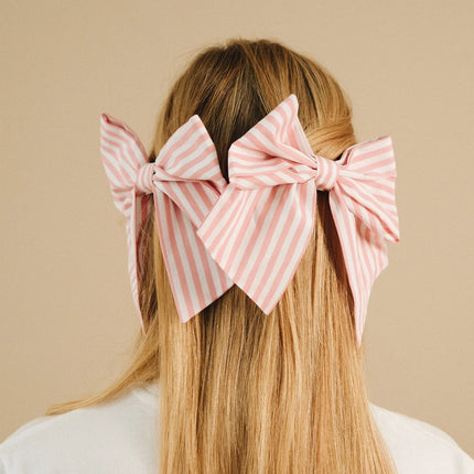 barrette noeud riviera rose