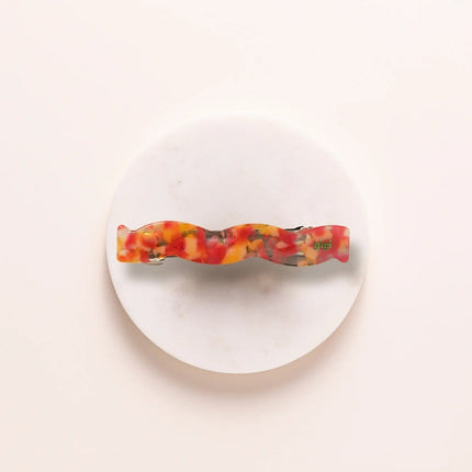 barrette wavy abricot