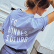 T-shirt oversize Basile bleu délavé – Les Bonnes Sœurs