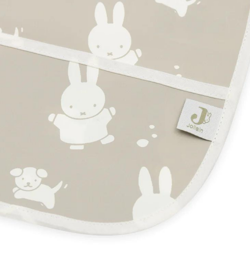 bavoir a manche impermeable miffy snuffy olive green