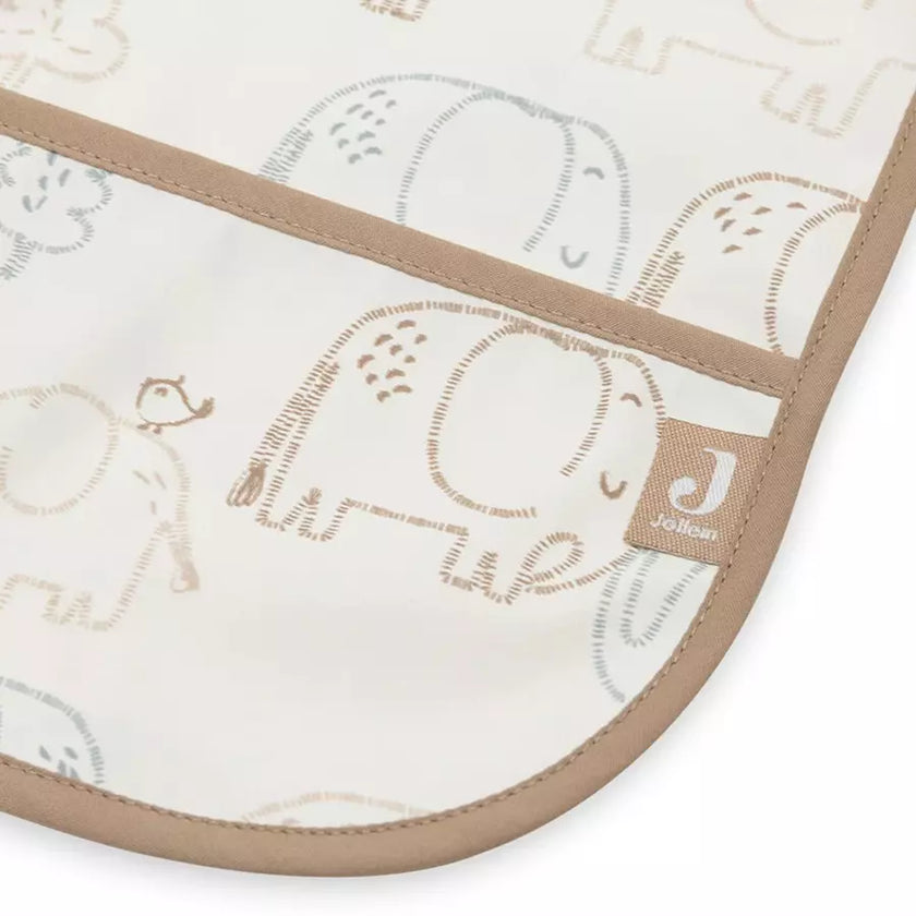 bavoir a manches motifs éléphants