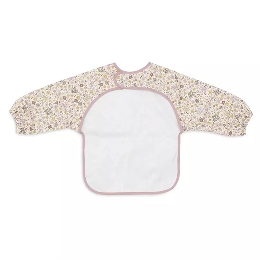 bavoir à manches fleurie