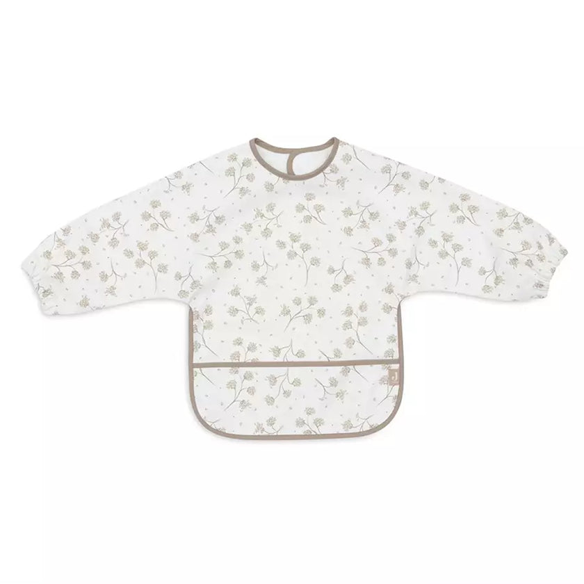 bavoir a manches avec petits fleurs