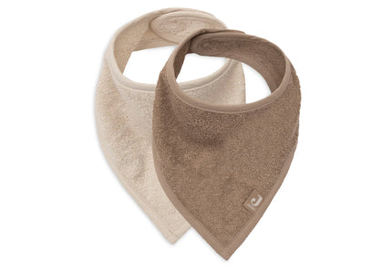 Bavoir bandana jollein sand et milky coffee 