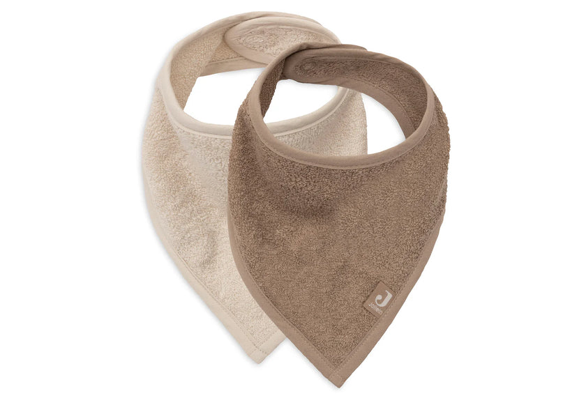 Bavoir bandana jollein sand et milky coffee 