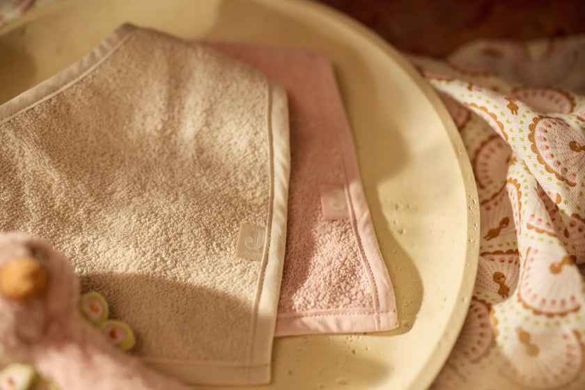 Lot 2 Bavoir Bandana | Silk Rose & Sand