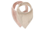 Lot 2 Bavoir Bandana | Silk Rose & Sand