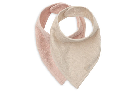 Lot 2 Bavoir Bandana | Silk Rose & Sand