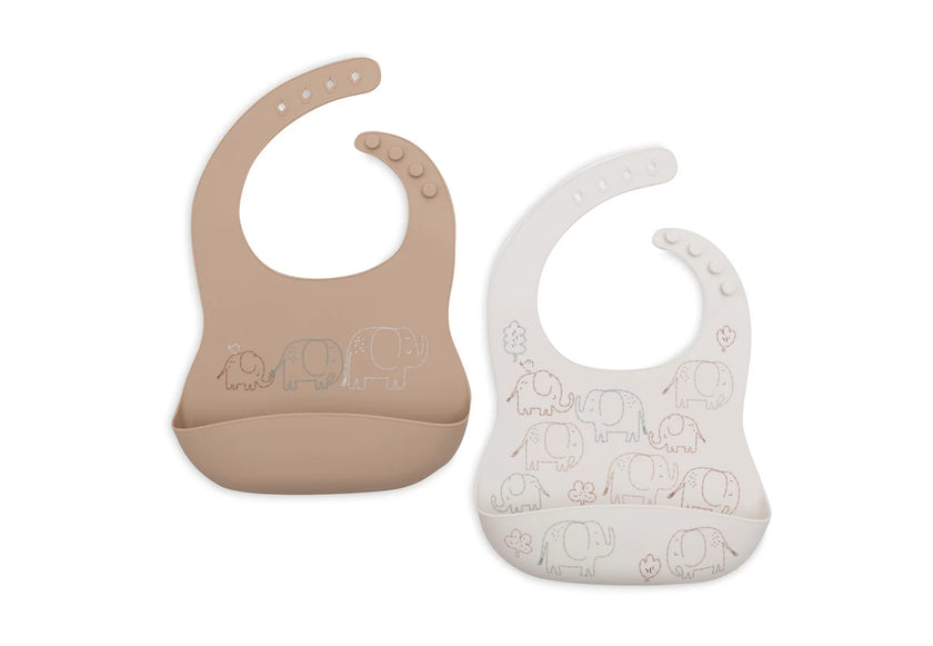Bavoir en silicone elephant tales Jollein