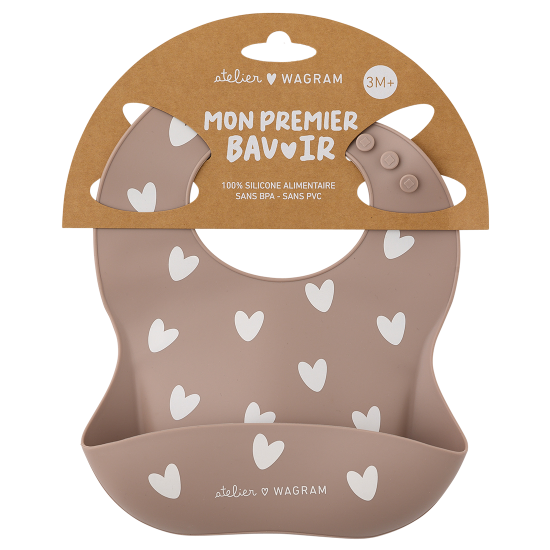 bavoir silicone mocha