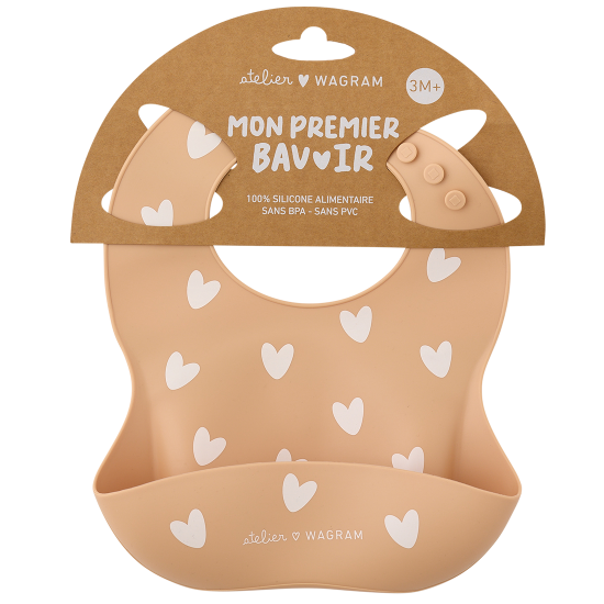 bavoir silicone nougat