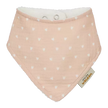 Bavoir bandana rosé cœurs blancs 