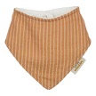 Bavoir bandana fines rayures camel