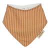 Bavoir bandana fines rayures camel